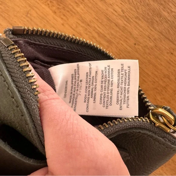 Madewell The Leather Pocket Pouch Wallet Green - Picture 5 of 5